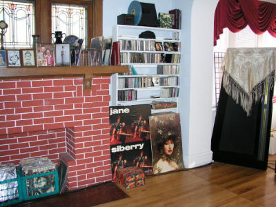 All our favorites get their own shelf, alphabetical (Tori Amos, Kate Bush, Peter Gabriel, Genesis, Happy Rhodes, Todd Rundgren, Jane Siberry)